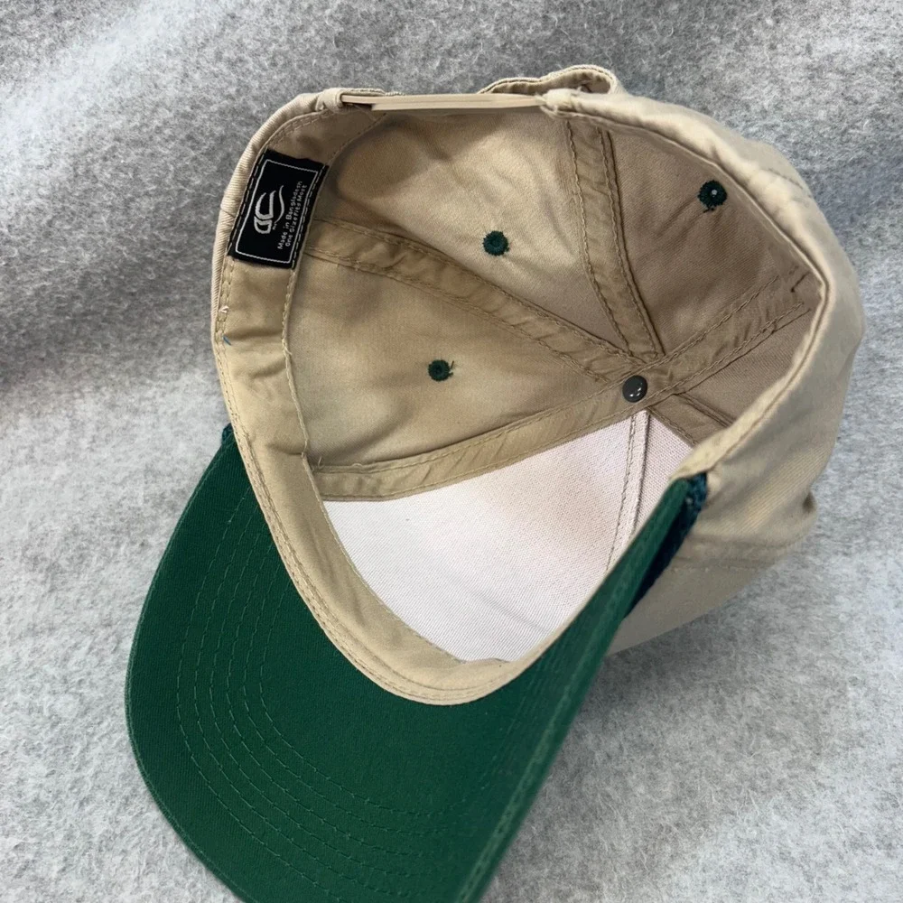 Benton County Sale Barn Mens Tan Green OC Hat Snapback Rope Trucker OSFM